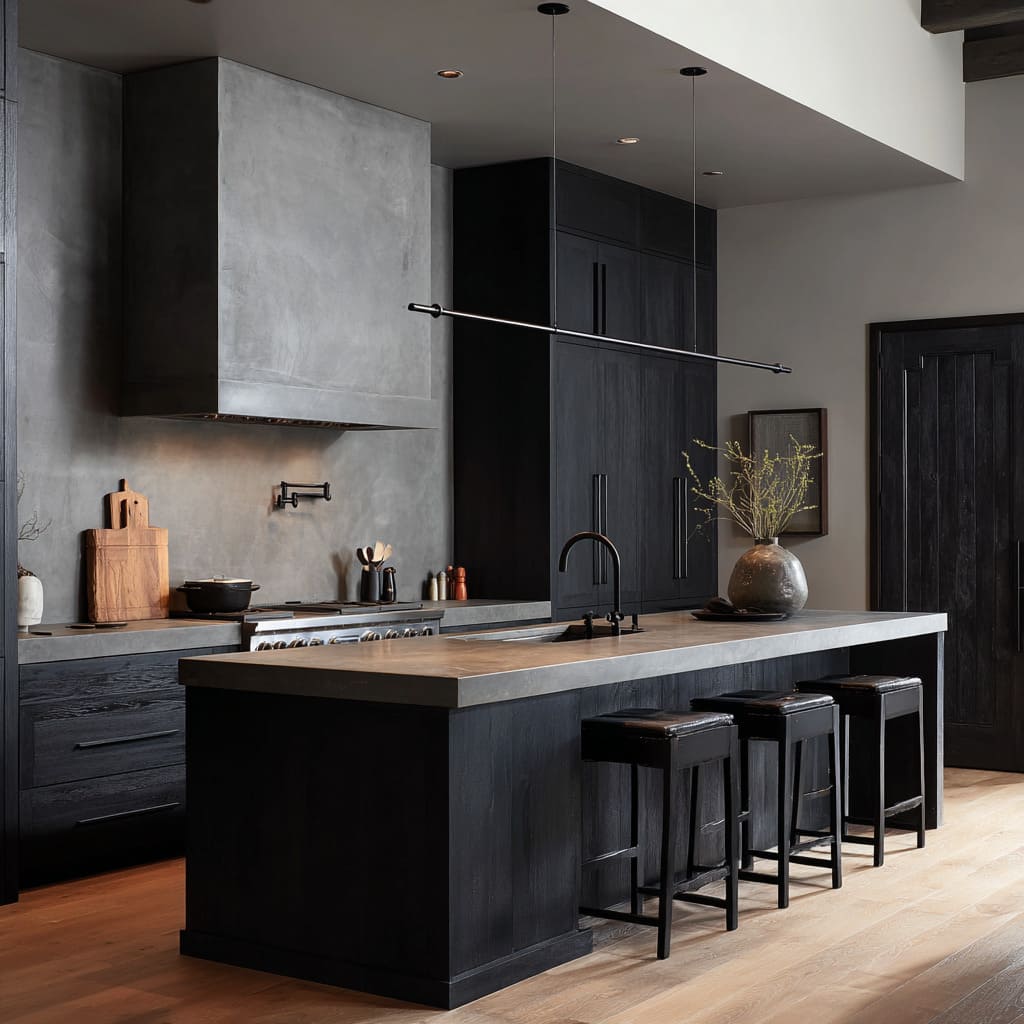 These men kitchen ideas scene leans into a strong, architectural attitude These men kitchen ideas scene leans into a strong, architectural attitude