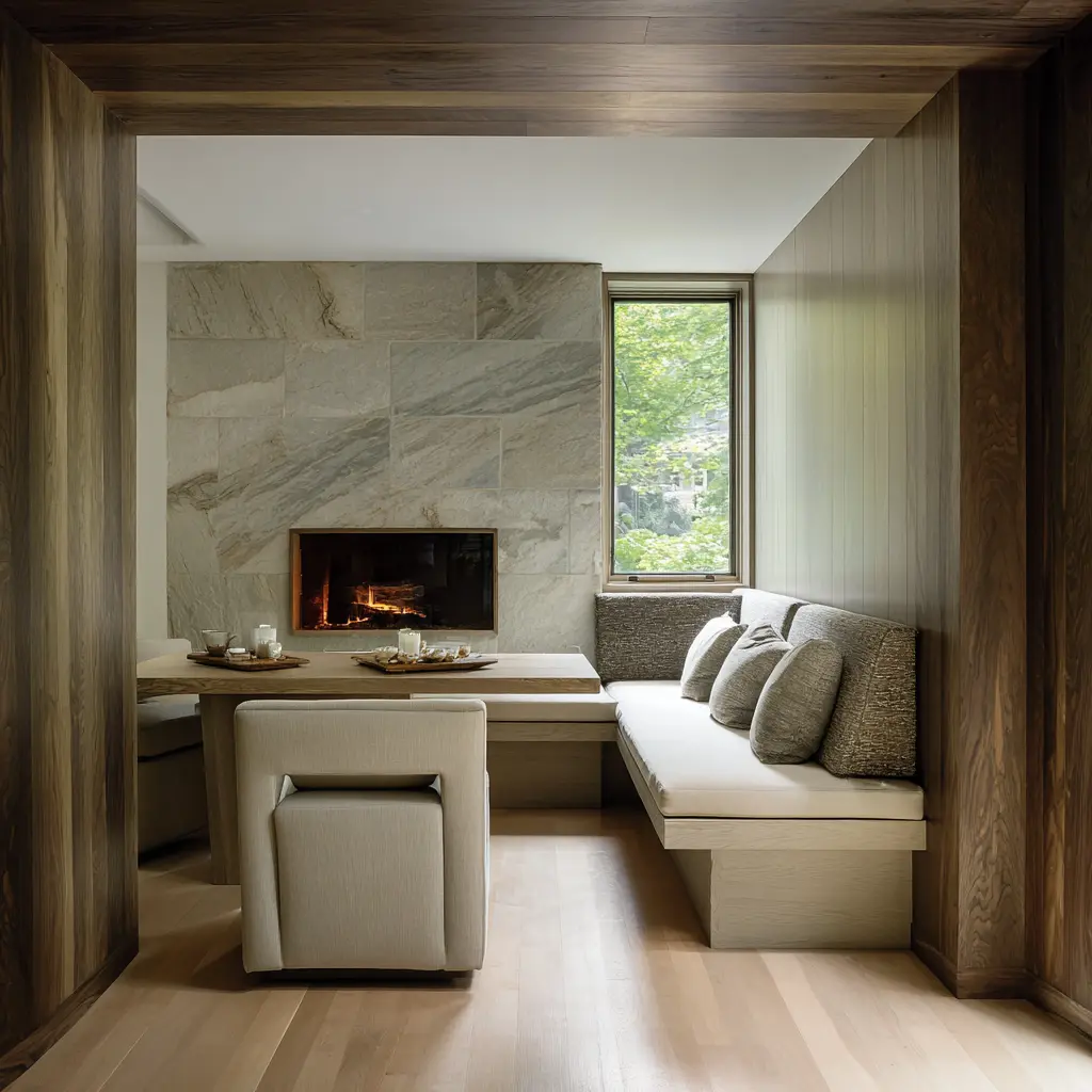 a deeply enclosed keeping room, and its strongest idea is that it treats enclosure itself as the source of comfort. a deeply enclosed keeping room, and its strongest idea is that it treats enclosure itself as the source of comfort.