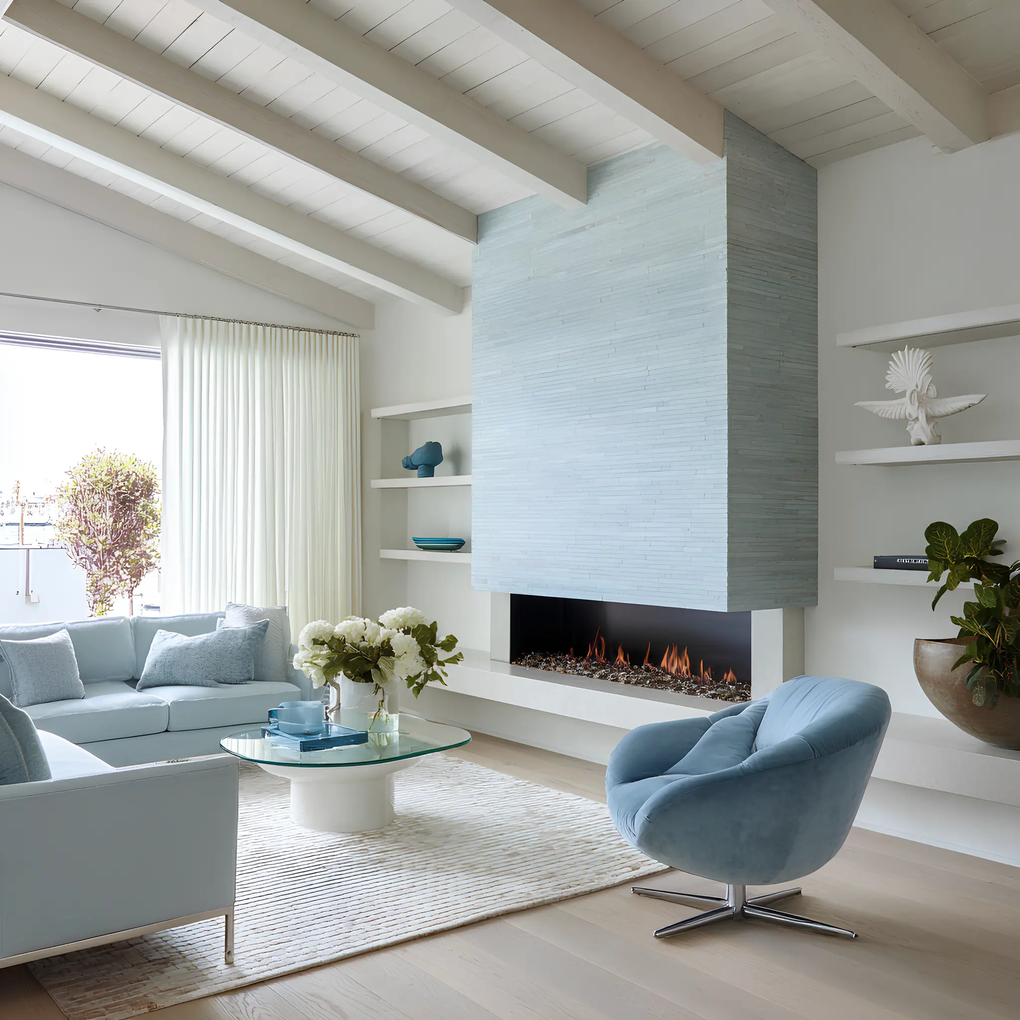 the whole keepeng room concept around airiness, height, and a cool tonal palette. the whole keepeng room concept around airiness, height, and a cool tonal palette.