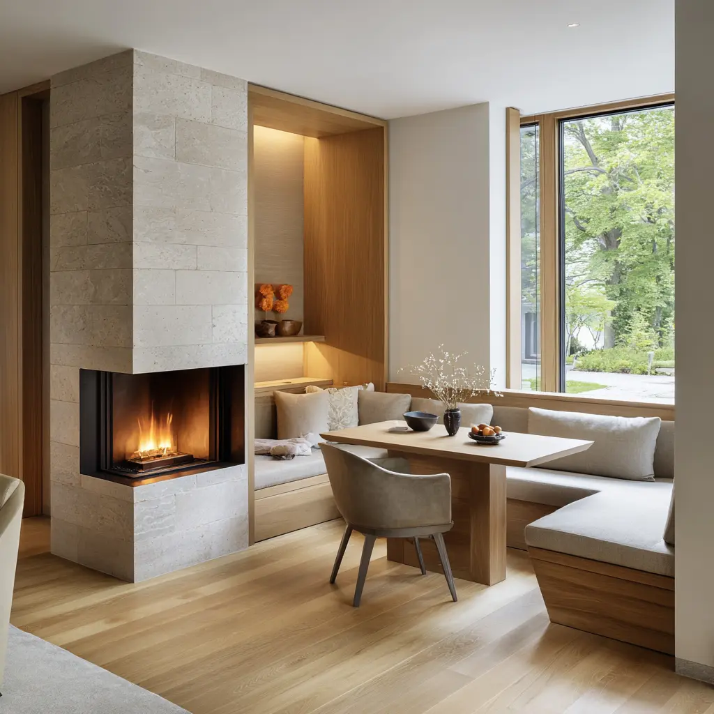 what makes it notable is how keeping room design uses built-in seating and a dining-height table to blur the line between lounge space and casual daily living. what makes it notable is how keeping room design uses built-in seating and a dining-height table to blur the line between lounge space and casual daily living.