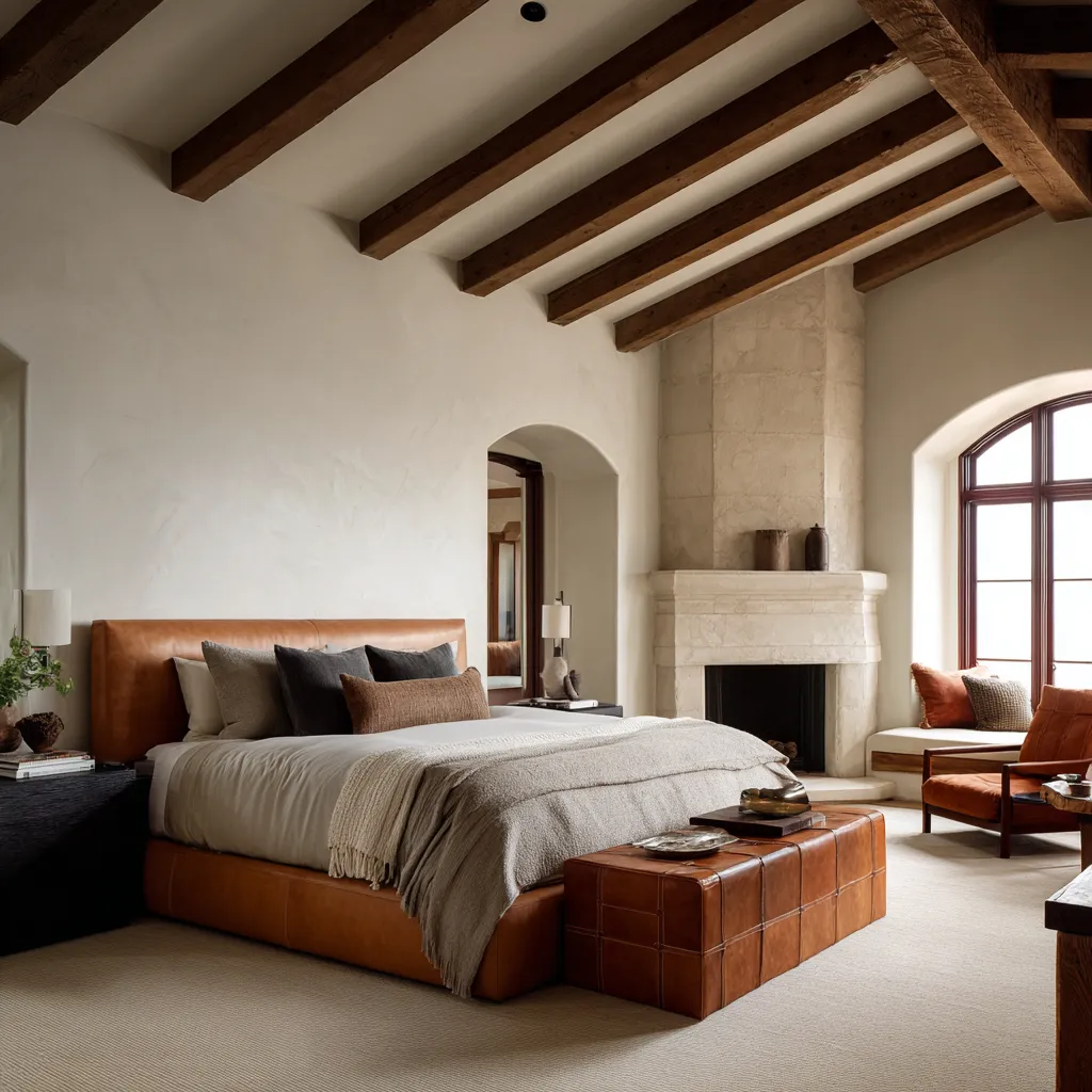 A Barbara family bedroom design with a stronger fireplace presence, and a broader seating arrangement A Barbara family bedroom design with a stronger fireplace presence, and a broader seating arrangement