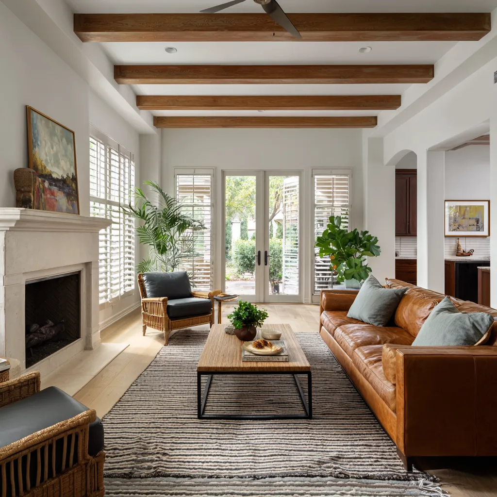 Stylish Tropical British colonial interior design concept for an ordinary-house family room Stylish Tropical British colonial interior design concept for an ordinary-house family room