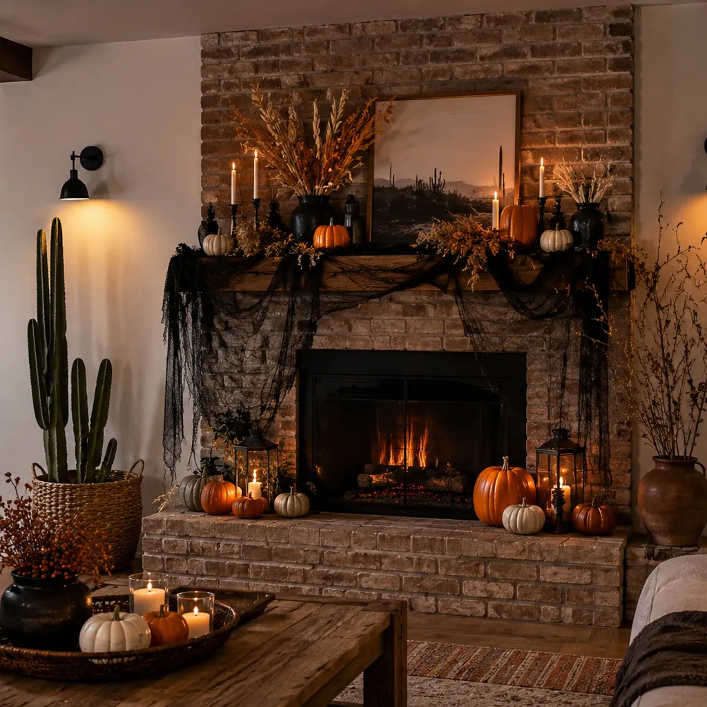 How black gauze can turn ordinary autumn decor into Halloween How black gauze can turn ordinary autumn decor into Halloween
